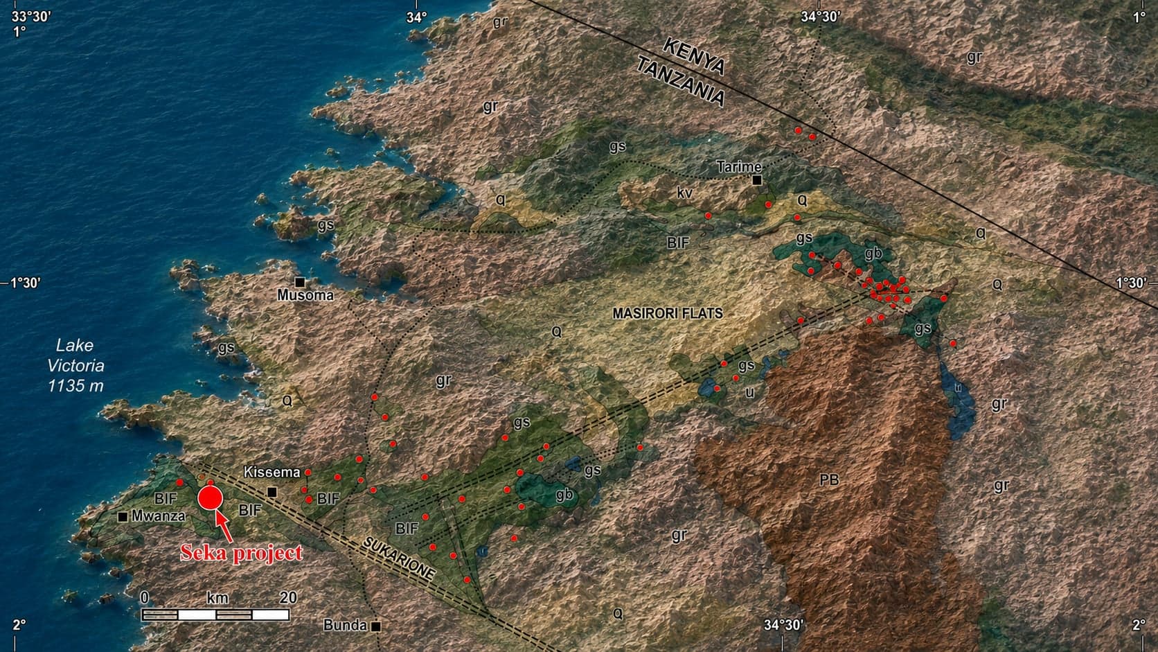 Mrangi Prospect — regional geology